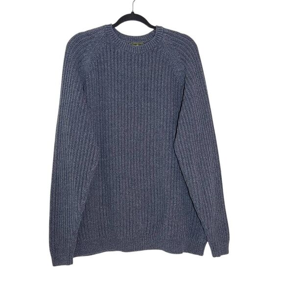 Eddie Bauer Gray Cotton Ribbed Knit Sweater Size XXL Men's Gray Sweater - Picture 1 of 8